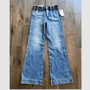 7 For All Mankind Dojo High Rise Flare Trouser Jeans Size 27 Lace Embroidery NWT